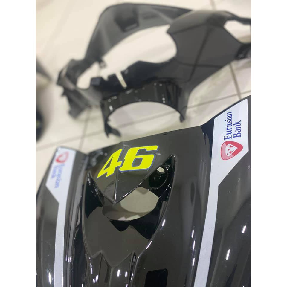 COVERSET HONG LEONG YAMAHA ( HLY ) LC LC135 V2 V3 V4 NEW DESIGN MONSTER LTD STRIPE SIAP TAMPAL FREE EMBLEM