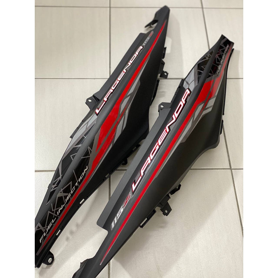 COVERSET BODYSET LAGENDA SRL 115 / 115z Fi FUEL INJECTION RED - HITAM BLACK MATT ORIGINAL HONG LEONG YAMAHA HLY SET
