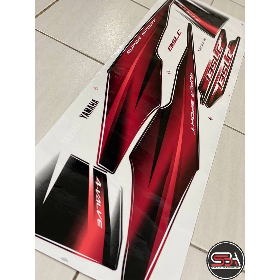 STICKER STRIPE BODY SET / COVERSET LC135 V1 DRMK MAROON 1ST EDITION ORIGINAL MORITAKA YAMAHA NO 1