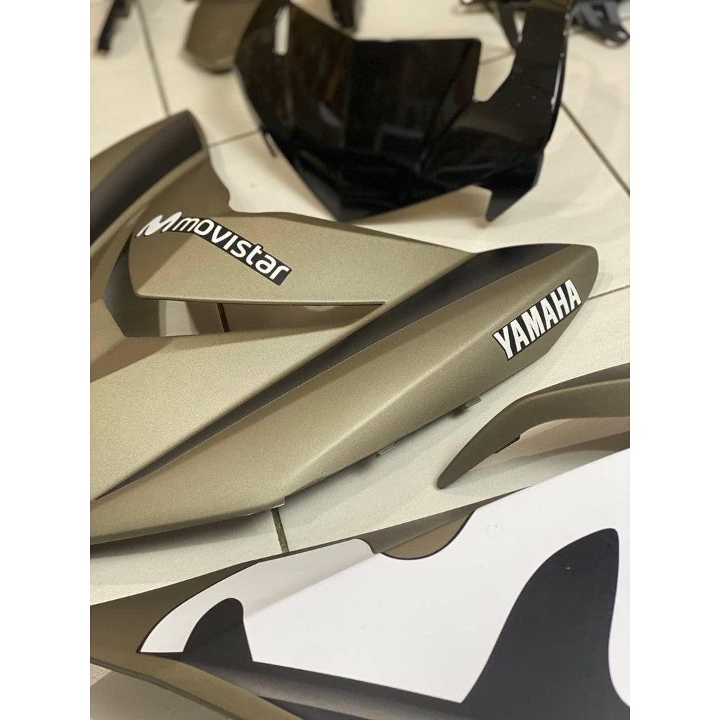 COVERSET Y15ZR Y15 YSUKU V1 V2 MOVISTAR M PUTIH TITANIUM MATT 2021 PREMIUM EDITION BODYSET ORIGINAL VELOZI M3