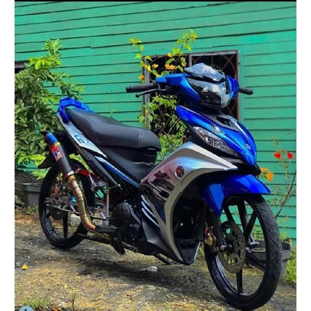 COVERSET YAMAHA ORIGINAL SIAP TAMPAL LC135 LC V7 BIRU SILVER ORIGINAL HONG LEONG 100% HLY / VELOZI TAMPAL KILANG