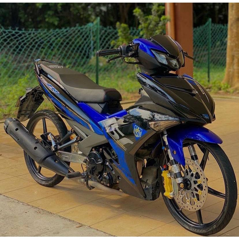 COVERSET BODYSET YAMAHA Y15 Y15ZR YSUKU V1 V2 BLUE BLACK BIRU STORM VELOZI STICKER SIAP TAMPAL KILANG 2019