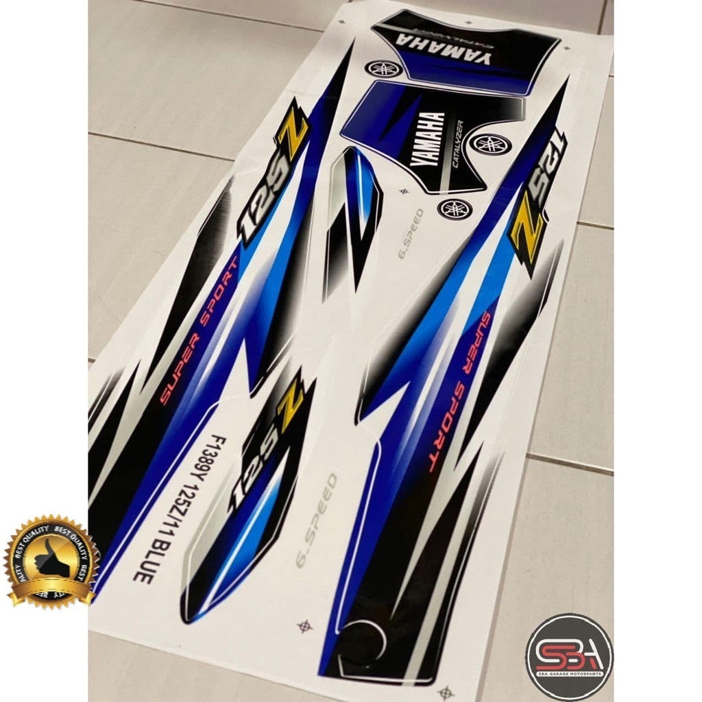 STICKER STRIPE BODY SET / COVERSET 125Z MORITAKA BIRU SKALA Z ORIGINAL YAMAHA