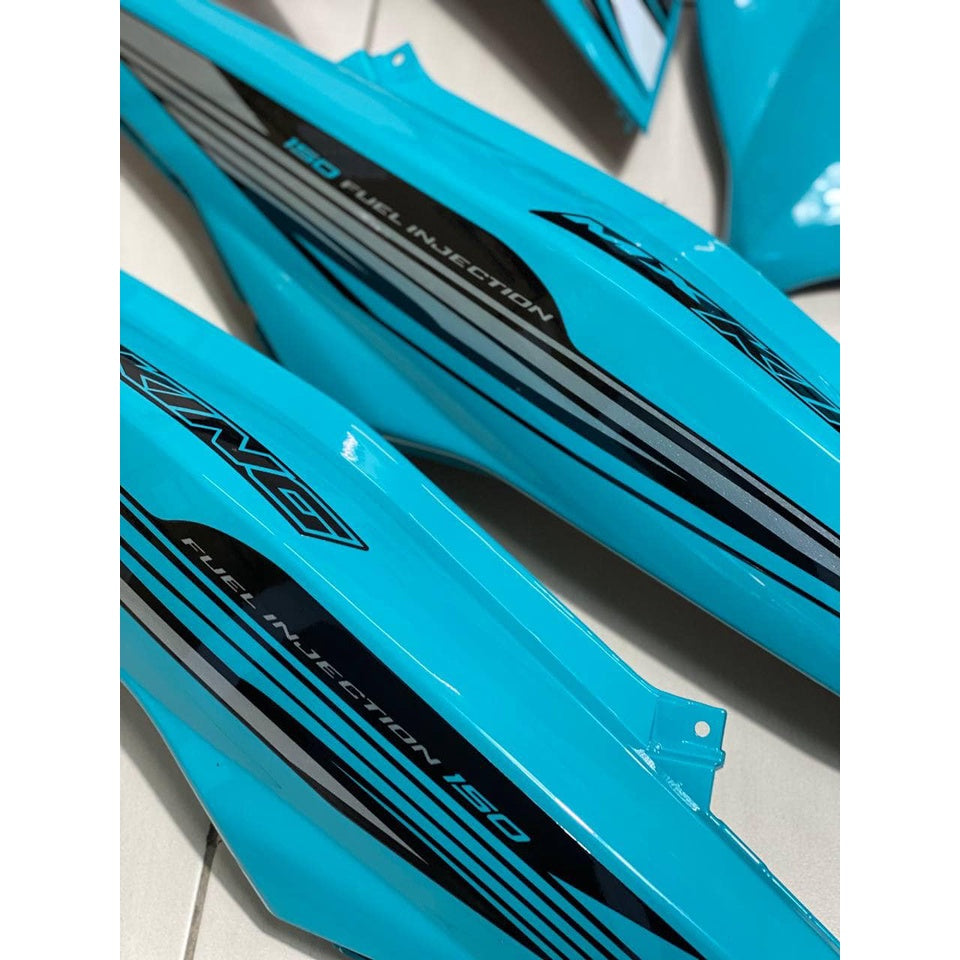 COVER SET Y15ZR V1 V2 MX KING SKY BLUE 2021 SIAP TANAM COVERSET PREMIUM EDITION BODYSET Y15ZR YSUKU NEW ORIGINAL VELOZI