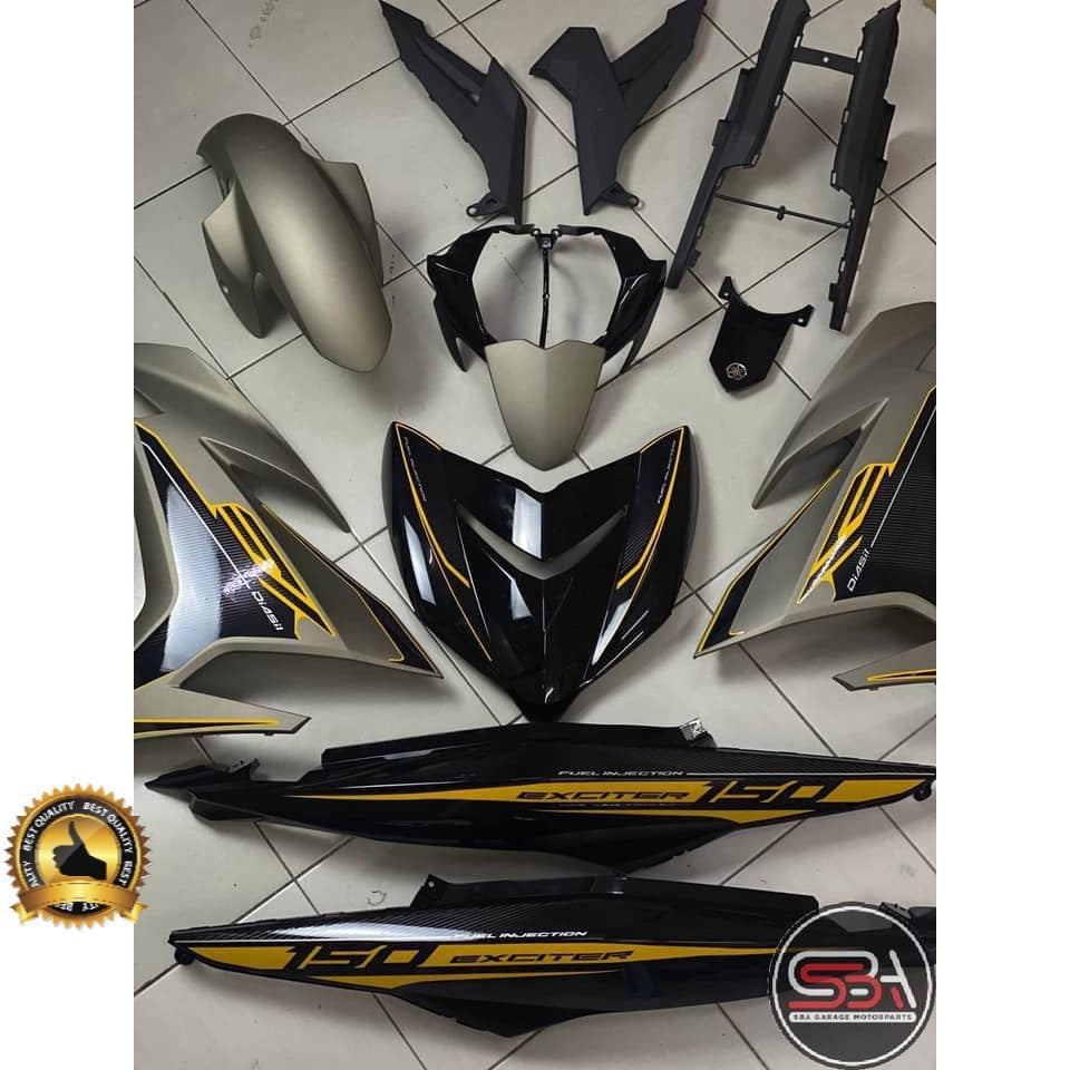 COVERSET BODYSET YAMAHA Y Y15 Y15ZR V2 DARK GREY EXCITER RC YELLOW 2020 – SET ORIGIAL HONG LEONG YAMAHA