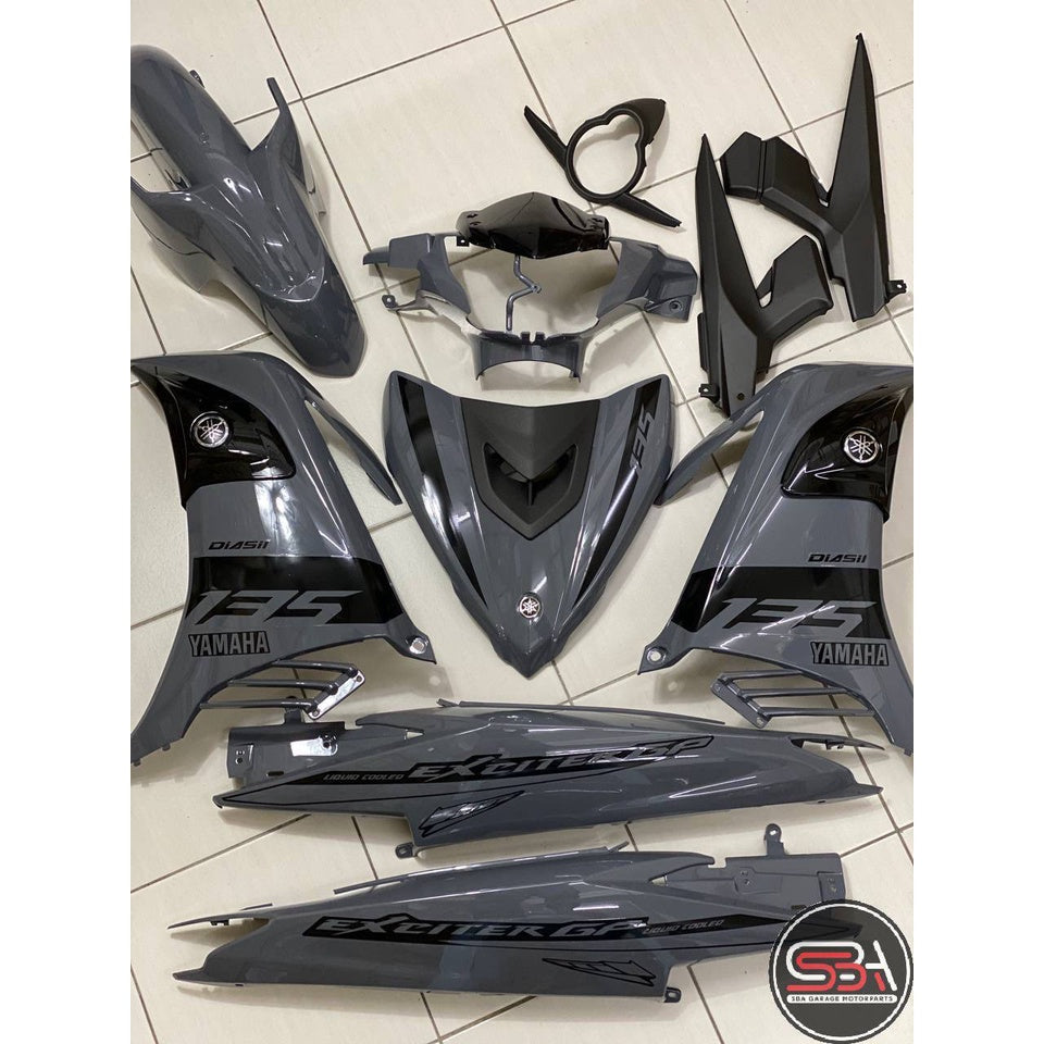 YAMAHA LC LC135 V6 V7 EXCITER GP KHAKIS GREY KILAT COVERSET BODYSET SIAP TANAM VELOZI WITH COVER METER