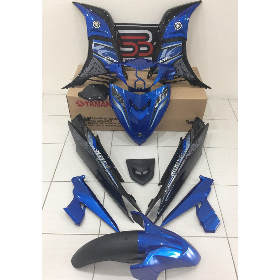 STICKER  BODYSET / STRIPE COVERSET LC135 V6 STORM BLUE BIRU MORITAKA YAMAHA ORIGINAL NO 17
