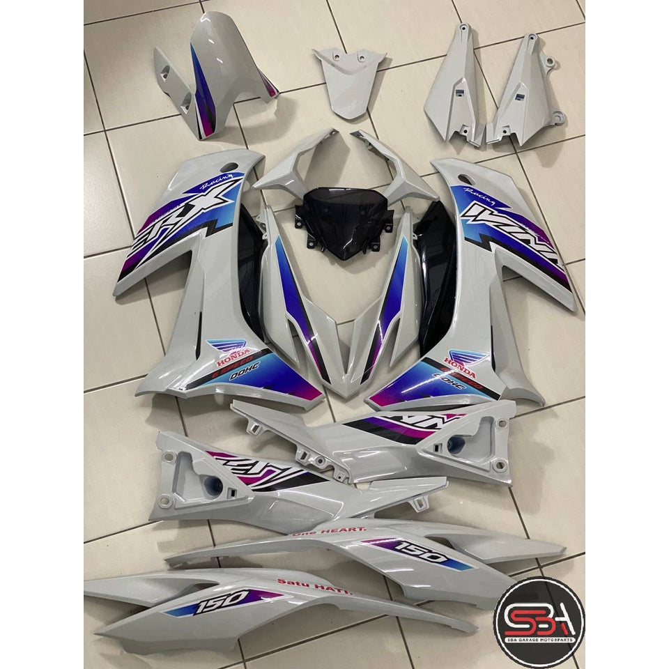 HONDA RSX RS-X 150 RSX150 COVERSET DOCTOR WINNER WHITE PUTIH 008 COLOR SIAP TANAM CLEAR FIT DENGAN BODY