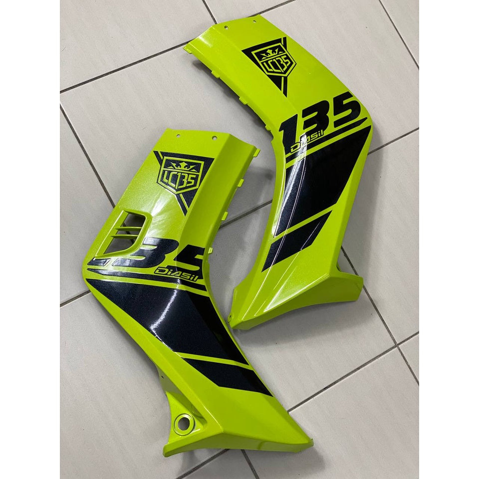 COVERSET BODYSET LC LC135 OEM V1 V2 V3 V4 V5 V6 V7 LUMINOUS GREEN STRIPE TANAM OEM - Original Equipment Manufacturer