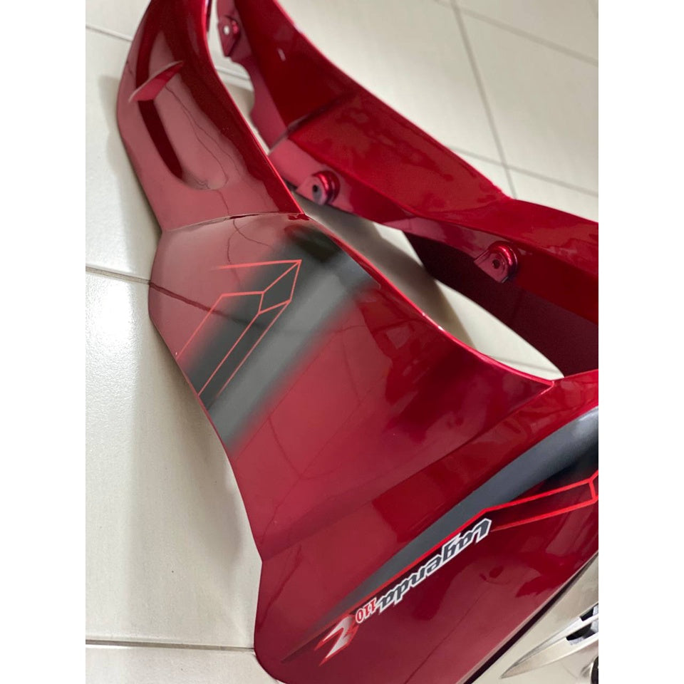 COVERSET YAMAHA LAGENDA SRL 110Z MERAH DRMK MADE IN MALAYSIA SIAP TAMPAL STICKER M SEKI VERSION
