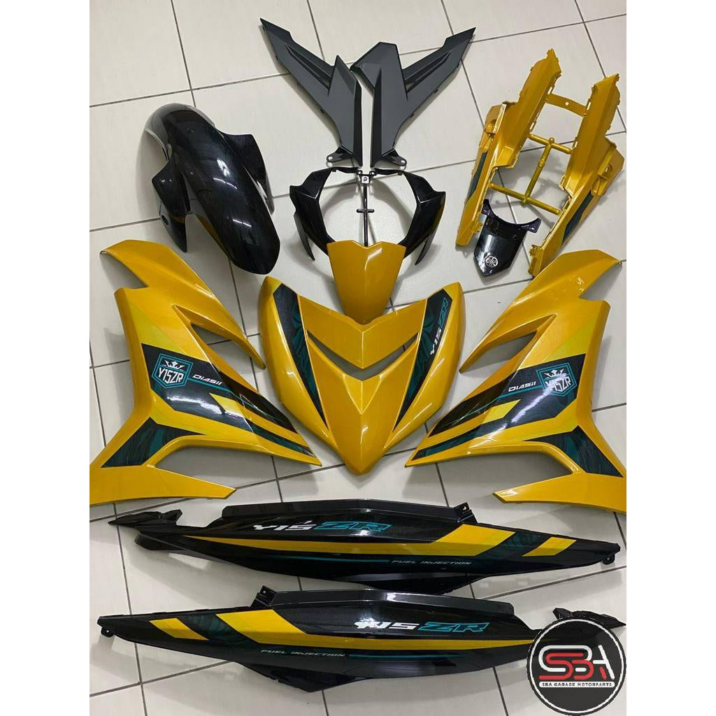 COVERSET BODYSET ORIGINAL DOCTOR TANAM VELOZI TAMPAL Y15 Y15ZR YSUKU V1 V2 YELLOW KUNING 2023 DESIGN STANDARD