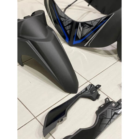 COVERSET BODYSET LAGENDA SRL 115 / 115Z Fi INJECTION BIRU HITAM MATTE ORIGINAL HLY SET