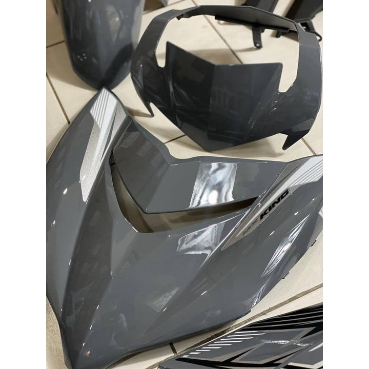 COVER SET Y15ZR V1 V2 MX KING KHAKIS GREY TANAM COVERSET PREMIUM EDITION BODYSET Y15ZR YSUKU NEW ORIGINAL VELOZI