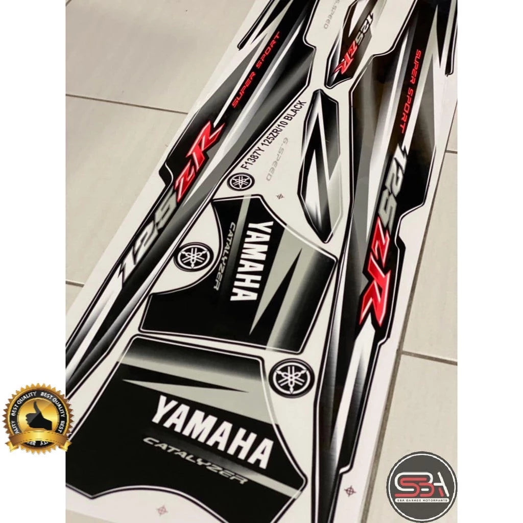 STICKER / STRIPE BODY SET / COVER SET 125ZR MORITAKA HITAM SKALA BLACK YAMAHA ORIGINAL