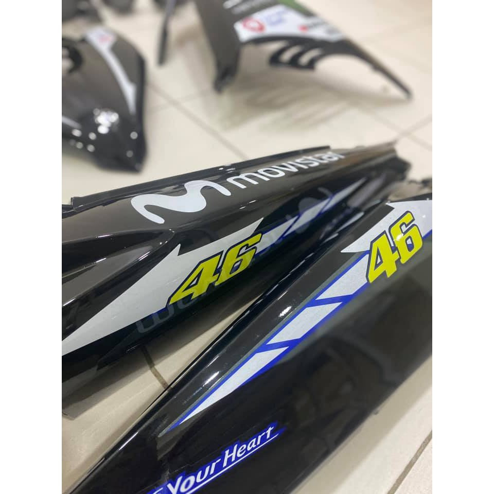 COVERSET HONG LEONG YAMAHA ( HLY ) LC LC135 V2 V3 V4 NEW DESIGN MONSTER LTD STRIPE SIAP TAMPAL FREE EMBLEM