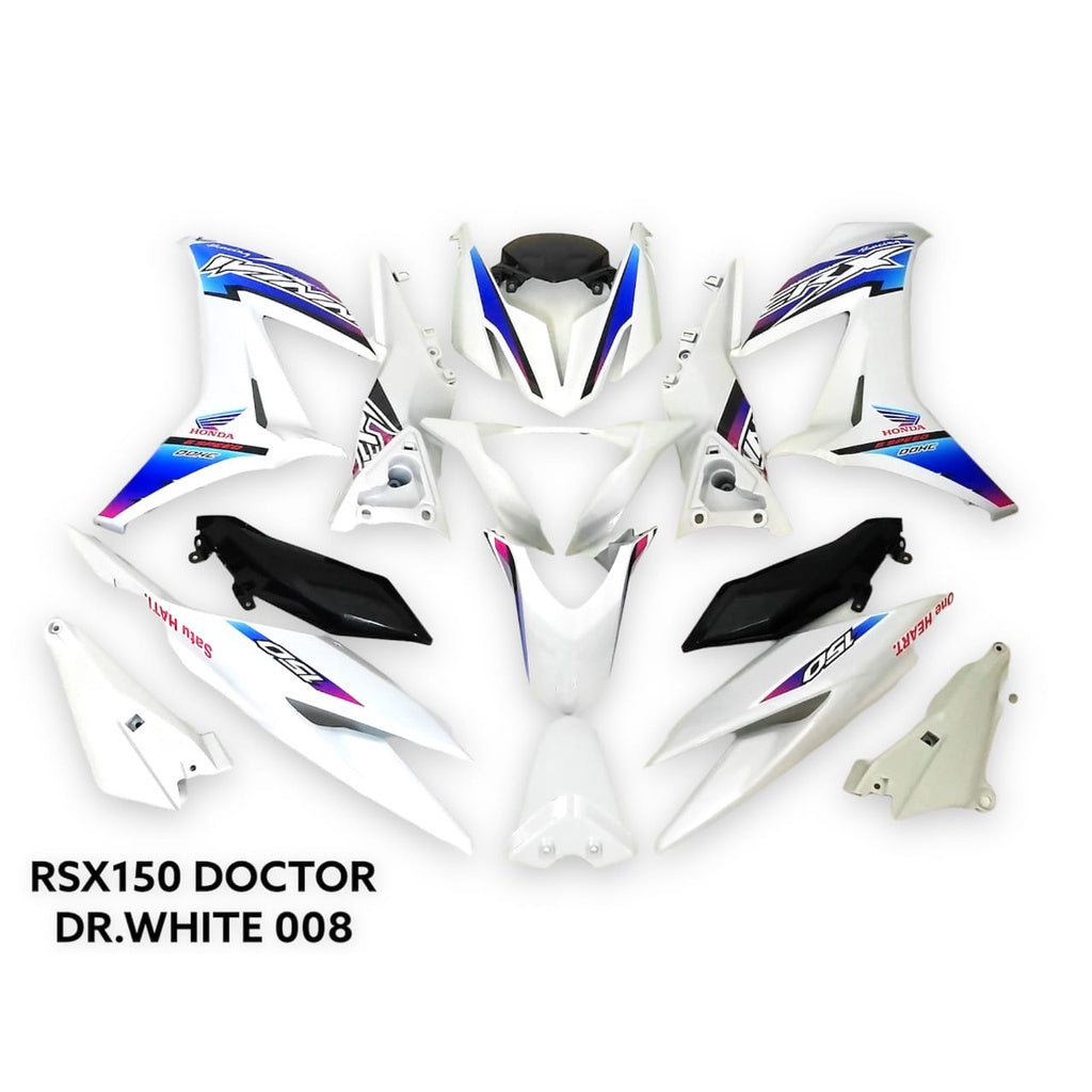 HONDA RSX RS-X 150 RSX150 COVERSET DOCTOR WINNER WHITE PUTIH 008 COLOR SIAP TANAM CLEAR FIT DENGAN BODY