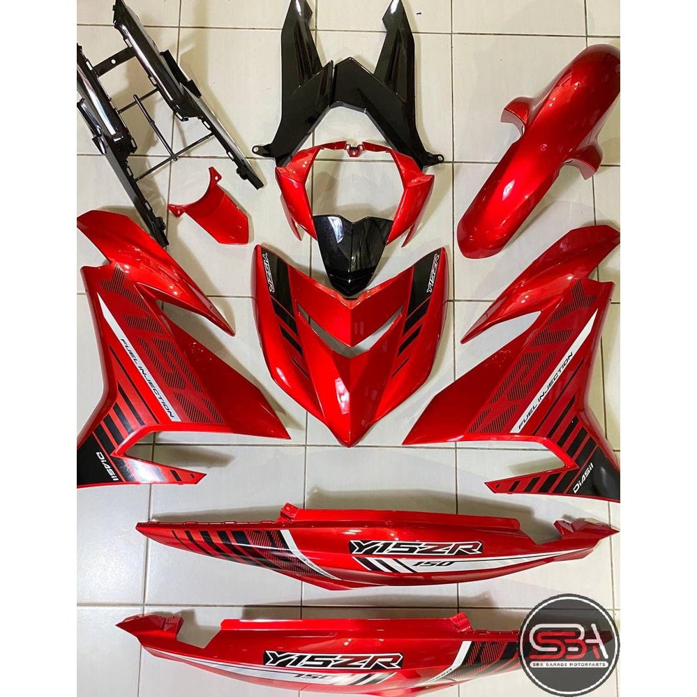 COVER SET Y15ZR V1 V2 RED SUN MERAH FIRST EDITION COVERSET BODYSET Y15ZR Y15 YSUKU VELOZI SIAP TAMPAL
