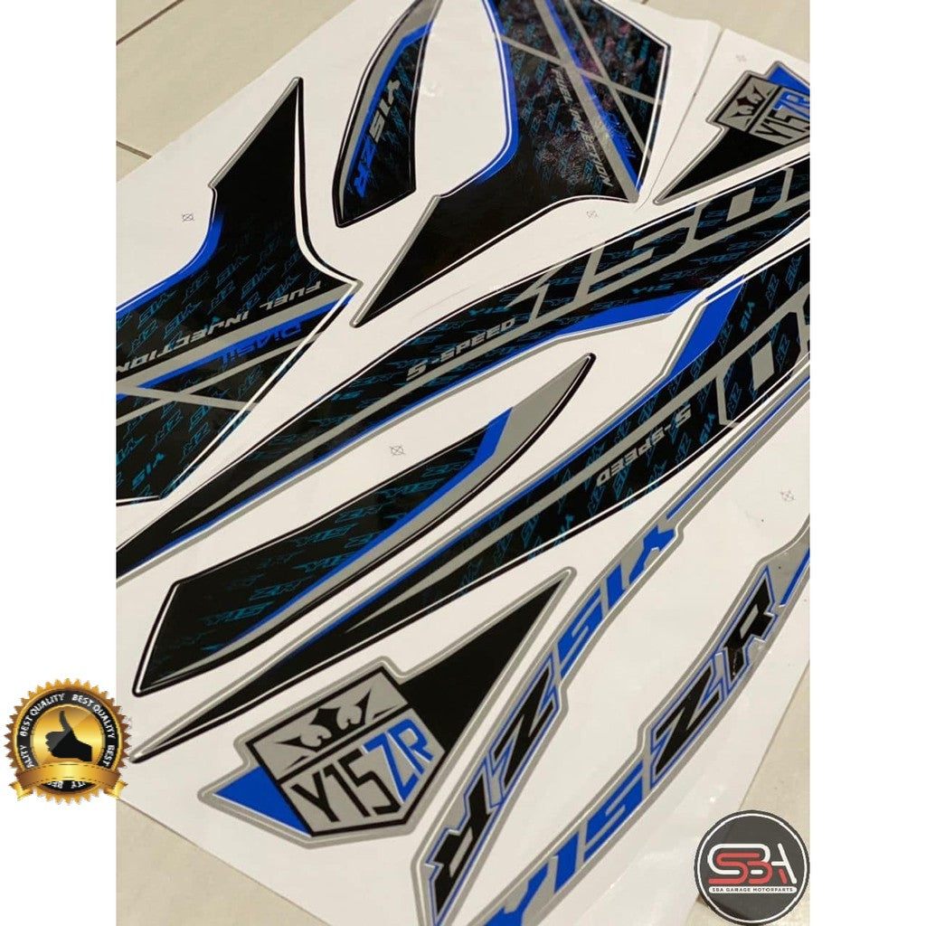 STICKER / STRIPE COVERSET / COVER SET Y15ZR BIRU ROBOT ORIGINAL COLOUR MORITAKA YAMAHA ORIGINAL