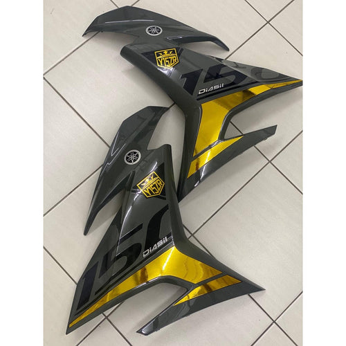 COVER SET Y15ZR V1 V2 CHROME GOLD IRON GREY TANAM PREMIUM COVERSET BODYSET Y15ZR Y15 YSUKU NEW ORIGINAL VELOZI