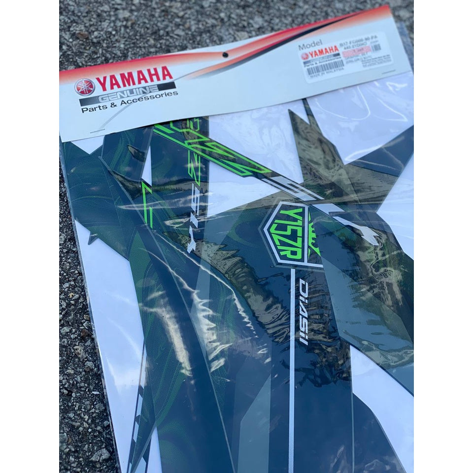 STICKER STRIPE Y15 Y15ZR V1 V2 ARMY GREEN LUMUT DNLGM DARK GREEN HIJAU ORIGINAL YAMAHA HLY READY STOCK