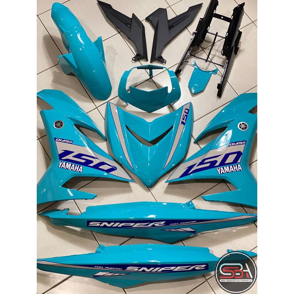 COVER SET Y15ZR V1 V2 SKY BLUE SNIPER COVERSET PREMIUM EDITION BODYSET Y15ZR Y15 YSUKU  V2 NEW ORIGINAL VELOZI S4