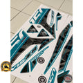 STICKER / STRIPE COVERSET/ COVER SET Y15ZR CYAN TURQUOISE ORIGINAL COLOUR MORITAKA YAMAHA ORIGINAL