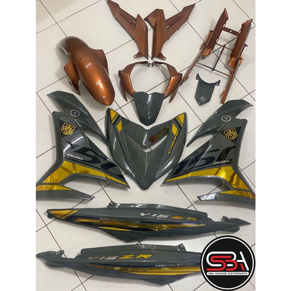 COVER SET Y15ZR V1 V2 CHROME GOLD IRON GREY TANAM PREMIUM COVERSET BODYSET Y15ZR Y15 YSUKU NEW ORIGINAL VELOZI