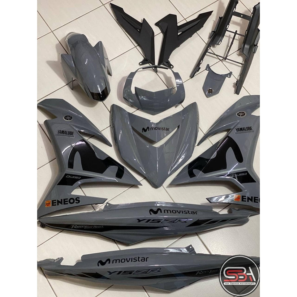 COVER SET MOVISTAR M HITAM KHAKIS GREY TANAM COVERSET PREMIUM EDITION BODYSET Y15ZR Y15 YSUKU V1 V2 NEW ORIGINAL VELOZI
