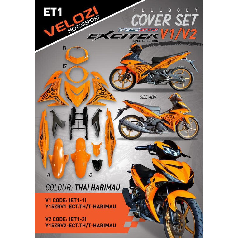 COVER SET Y15ZR V1 V2 HARIMAU MALAYA EXCITER 2021 COVERSET PREMIUM EDITION BODYSET Y15ZR Y15 YSUKU NEW ORIGINAL VELOZI