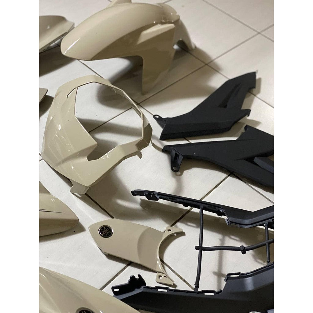 COVER SET Y15ZR V1 V2 MOCHA WHITE EXCITER THAI 2021 COVERSET PREMIUM EDITION BODYSET Y15ZR Y15 YSUKU NEW ORIGINAL VELOZI