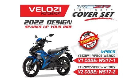 COVERSET YAMAHA V DOCTOR VELOZI EDITION Y15 YSUKU Y15ZR V1 V2 VPBC5 BIRU NEW BLUE TANAM CLEAR ORIGINAL BODYSET 2022