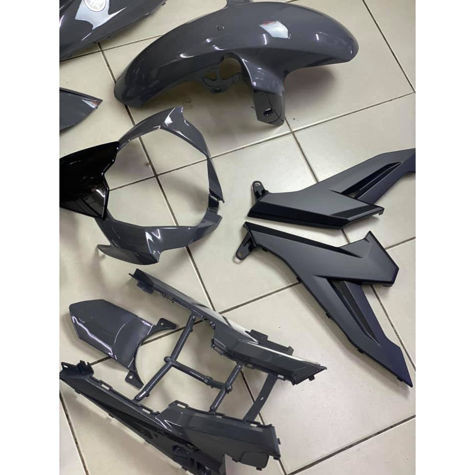 COVERSET BODYSET YAMAHA Y15 Y15ZR YSUKU V1 V2 KHAKIS GREY EX EXCITER THAI 2021 ORIGINAL VELOZI SIAP TANAM SET ET3