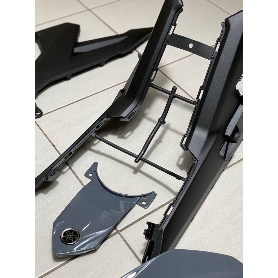 COVERSET YAMAHA Y15ZR YSUKU V1 V2 MATELIC GREY (22) CHROME GREEN ORIGINAL VELOZI SIAP TAMPAL