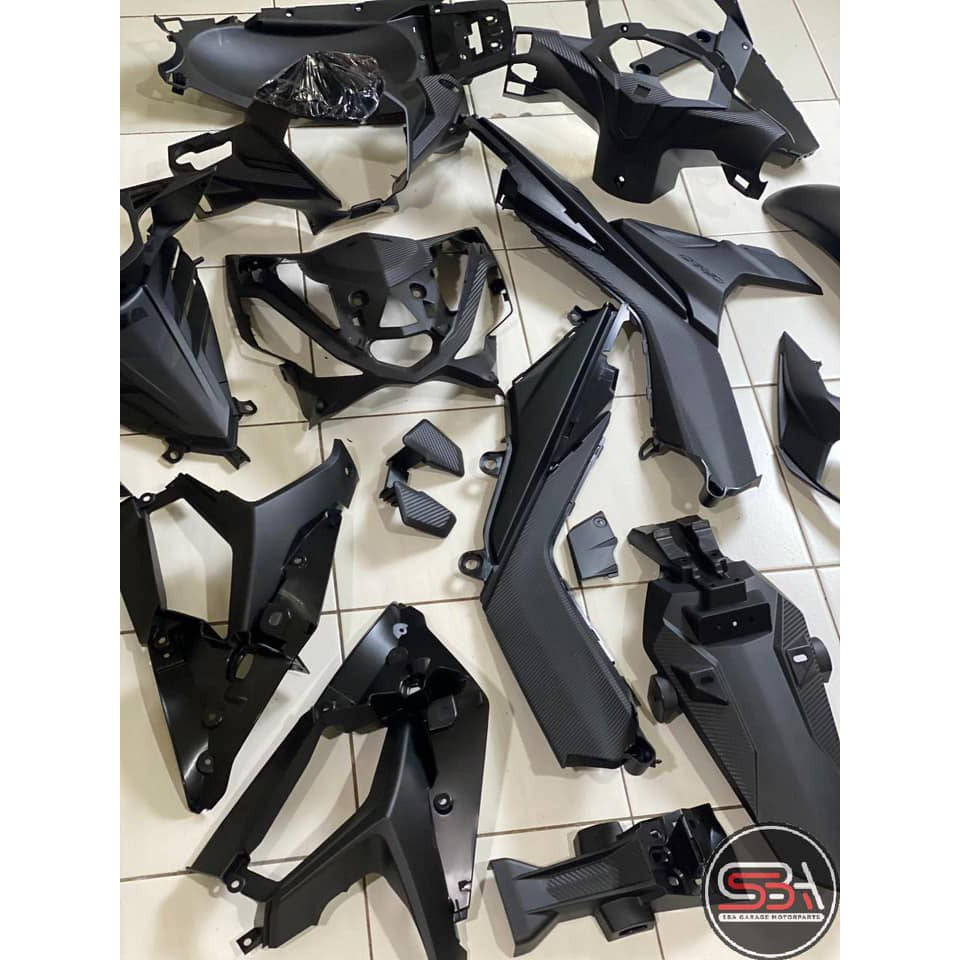 INNER MOTOR SET HONDA RS150 V2 COMPLETE SET 19 PCS COVER INNER COVER HITAM MATE READY STOCK 100% ORIGINAL HONDA