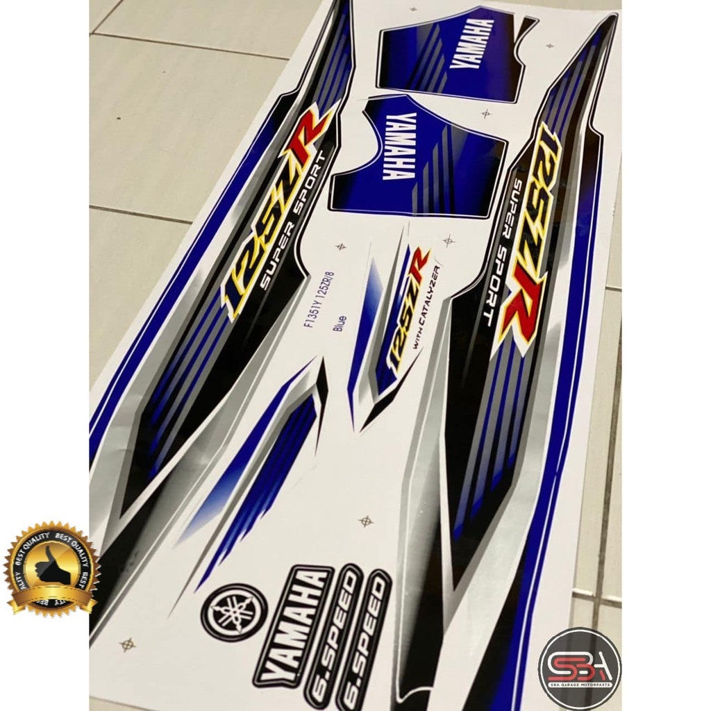 STICKER STRIPE BODY SET / COVERSET 125Z 125ZR MORITAKA BIRU ROBOT ORIGINAL YAMAHA