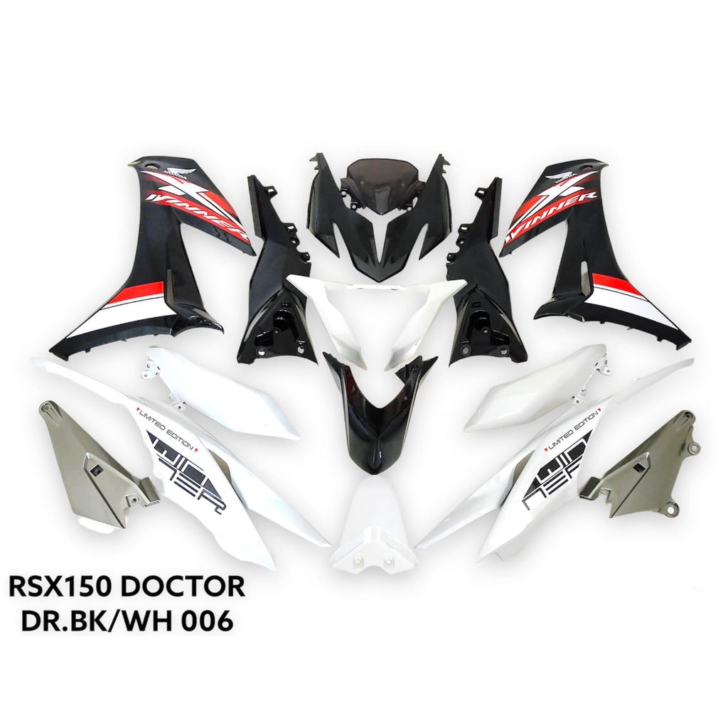 HONDA RSX RS-X 150 RSX150 COVERSET DOCTOR WINNER BLACK HITAM 006 COLOR SIAP TANAM CLEAR FIT DENGAN BODY
