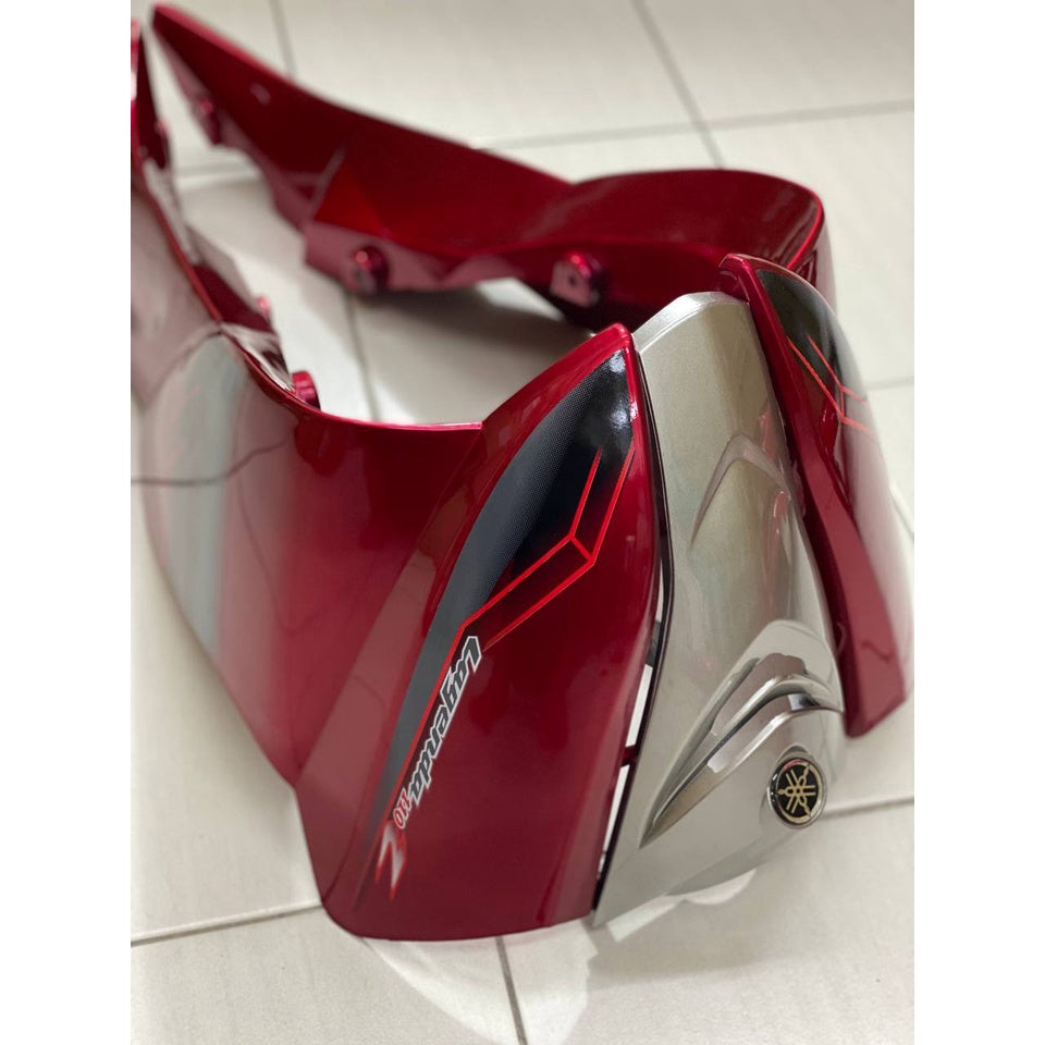 COVERSET YAMAHA LAGENDA SRL 110Z MERAH DRMK MADE IN MALAYSIA SIAP TAMPAL STICKER M SEKI VERSION