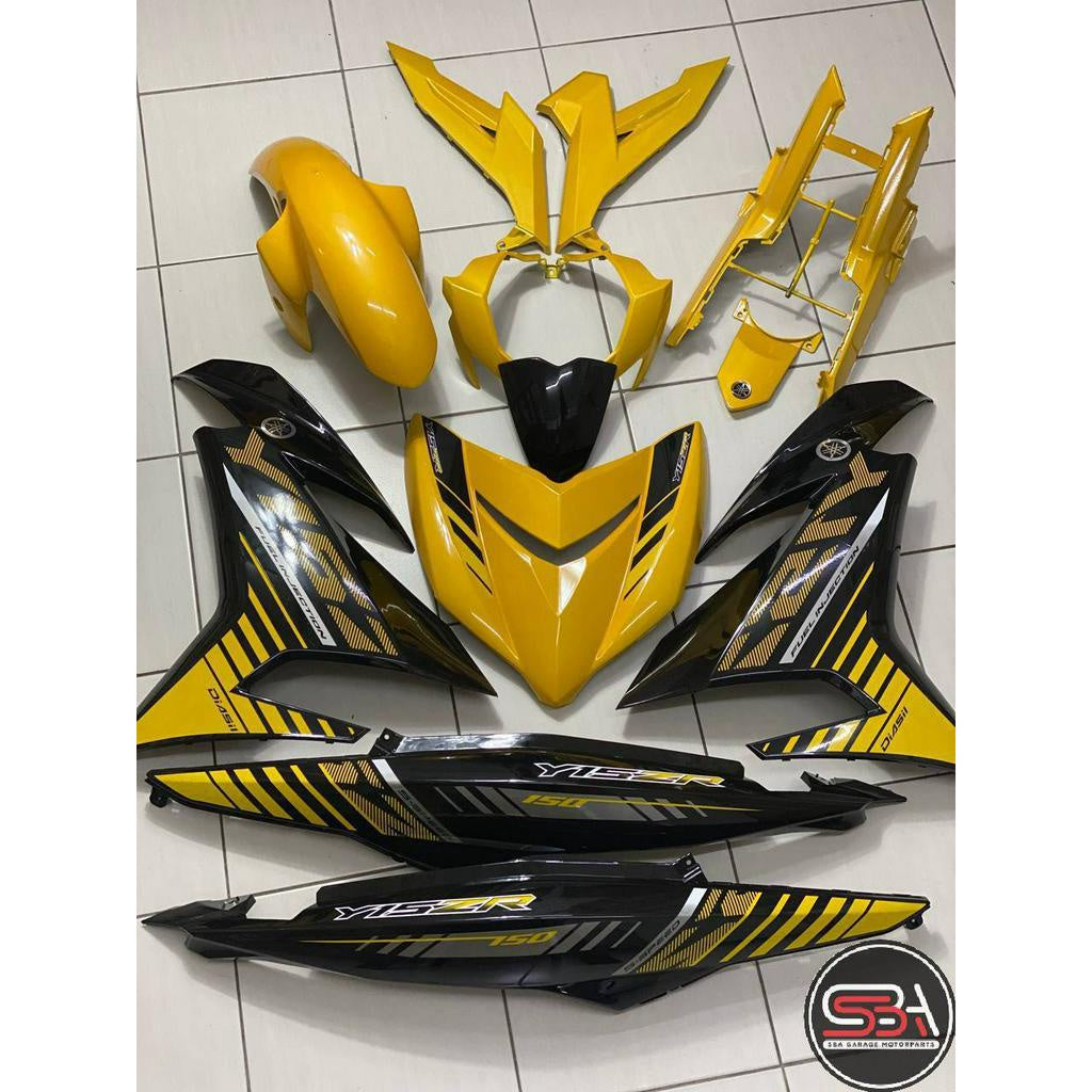 COVER SET Y15ZR V1 V2 KUNING HITAM YELLOW BLACK 1ST EDITION 2015 COVERSET BODYSET Y15ZR Y15 YSUKU VELOZI SIAP TAMPAL