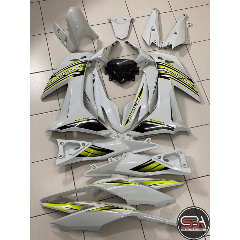 HONDA RSX RS-X 150 RSX150 COVERSET DOCTOR ALL WHITE 015 COLOR ORIGINAL STRIPE SIAP TAMPAL FIT DENGAN BODY
