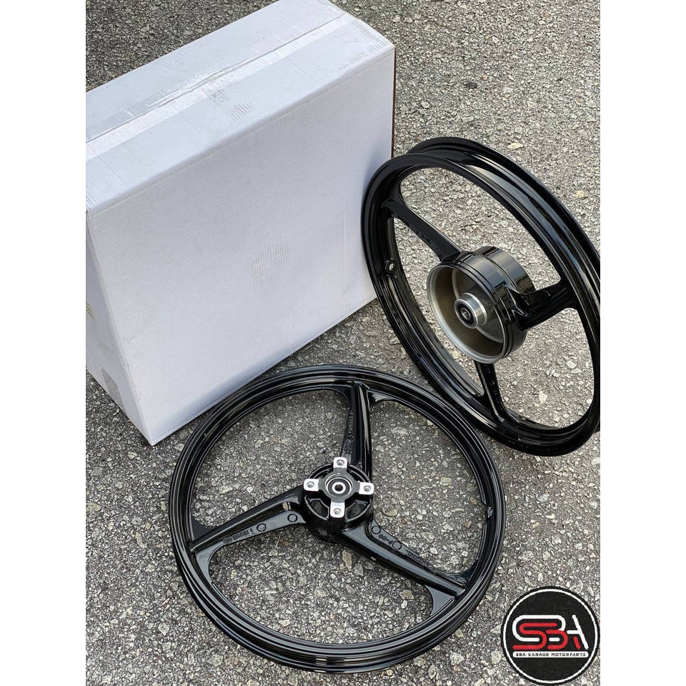 SPORT RIM ENKEI SPORTRIM Y125ZR Y15ZR 3 LEG BATANG HITAM KILAT VERSION OEM / V DOCTOR