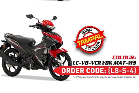 COVERSET BODYSET LC135 LC V8 FUEL INJECTION VRC1 RED BDK1 HLY HONG LEONG YAMAHA / VELOZI / M SEKI SIAP TAMPAL