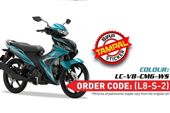 COVERSET BODYSET LC135 LC V8 FUEL INJECTION CM6 CYAN BDK1 HLY HONG LEONG YAMAHA / VELOZI / M SEKI SIAP TAMPAL