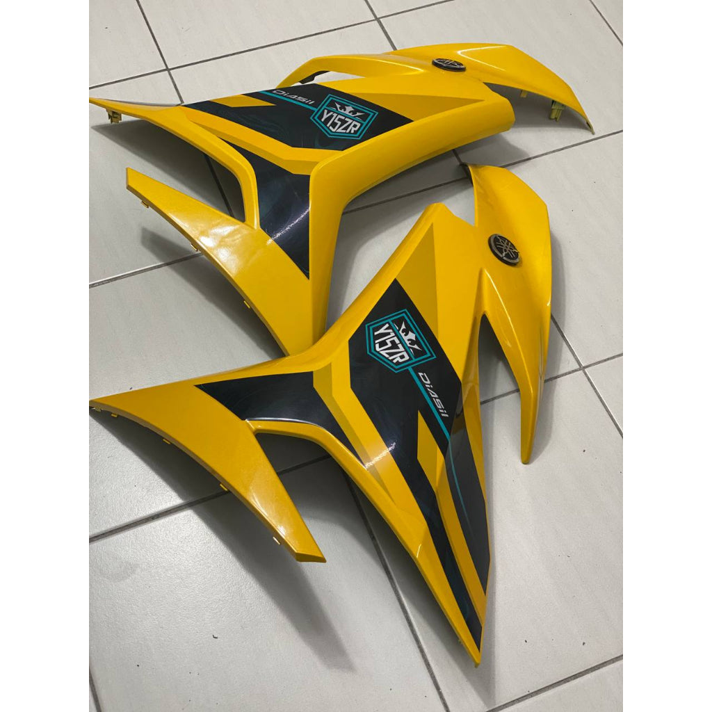 COVERSET BODYSET ORIGINAL SET Y15 Y15ZR YSUKU V1 V2 YELLOW KUNING 2023 DESIGN ORIGINAL HONG LEONG YAMAHA HLY