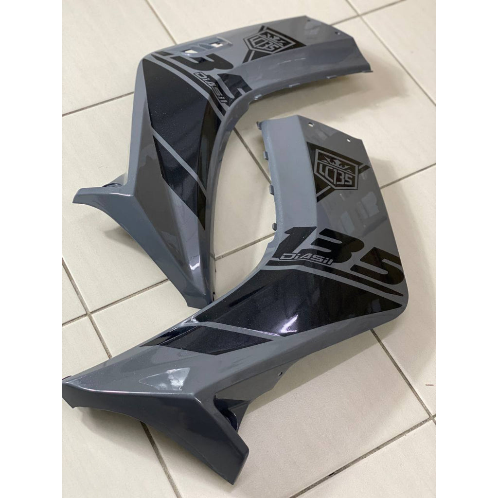 COVERSET BODYSET YAMAHA LC LC135 V1 DR NARDO GREY STRIPE TANAM 009 DOCTOR EDITION OEM 2022