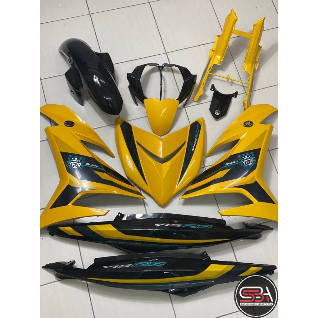COVERSET BODYSET ORIGINAL SET Y15 Y15ZR YSUKU V1 V2 YELLOW KUNING 2023 DESIGN ORIGINAL HONG LEONG YAMAHA HLY