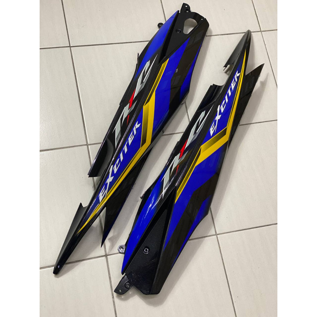COVERSET BODYSET YAMAHA LC LC135 V1 DR EXCITER RC BIRU BLUE STRIPE TANAM CODE 011 DOCTOR EDITION OEM