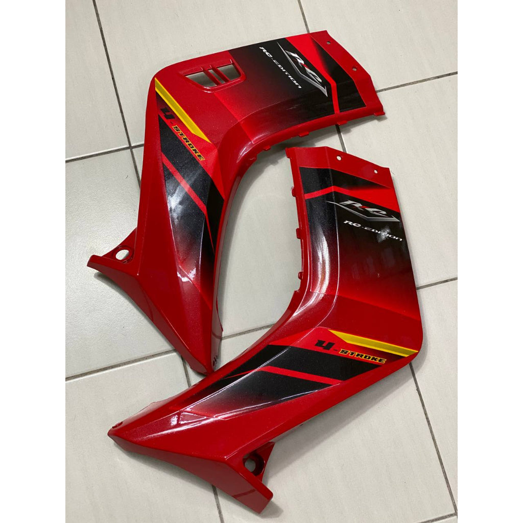 COVERSET BODYSET YAMAHA LC LC135 V1 DR EXCITER RC RED MERAH STRIPE TANAM CODE 010 DOCTOR EDITION OEM