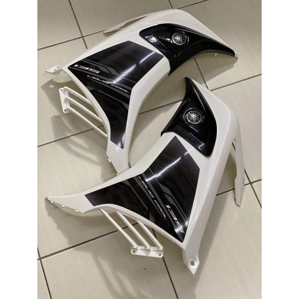 YAMAHA LC LC135 V6 V7 JUPITER MX KING BLACK WHITE DESIGN COVERSET BODYSET SIAP TANAM VELOZI WITH COVER METER L6-JMX-3