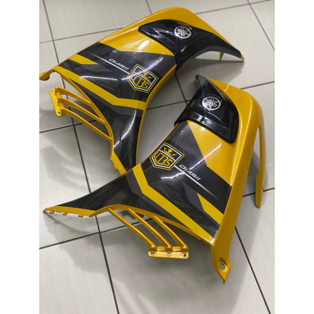 COVERSET BODYSET YAMAHA LC LC135 V6 V7 DR EXCITER YELLOW KUNING 2023 STRIPE TANAM CODE 024 DOCTOR EDITION VELOZI