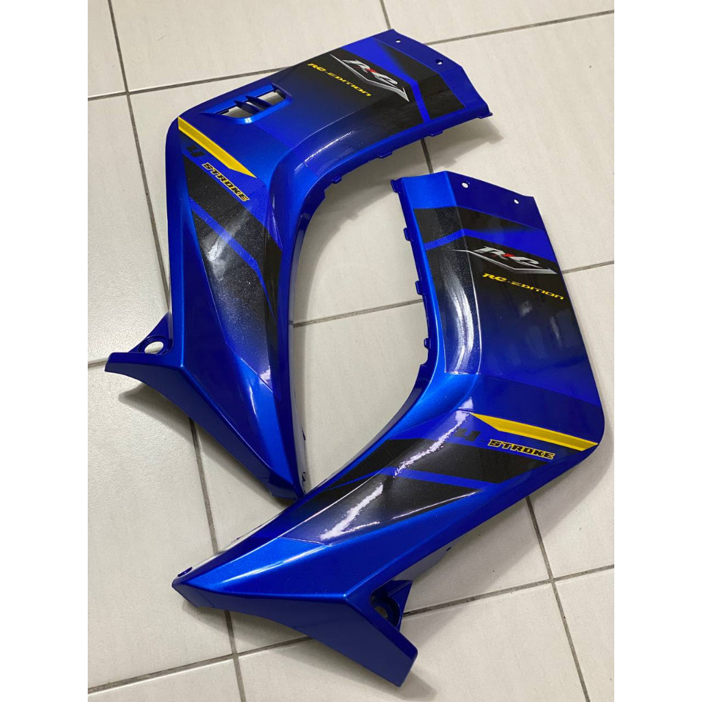 COVERSET BODYSET YAMAHA LC LC135 V1 DR EXCITER RC BIRU BLUE STRIPE TANAM CODE 011 DOCTOR EDITION OEM
